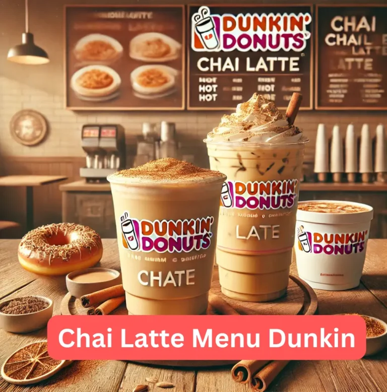 Chai Latte Menu Dunkin